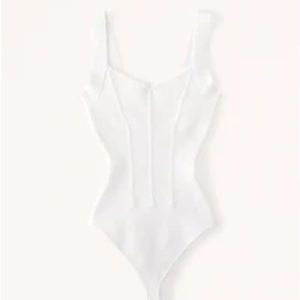 Abercrombie Elevated Mixed Rib Knit V-Neck Bodysuit